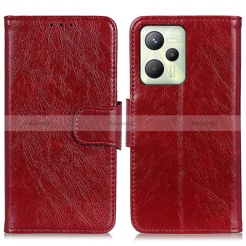 Leather Case Stands Flip Cover Holder N05P for Realme Narzo 50A Prime