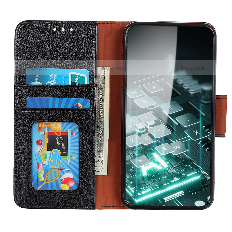 Leather Case Stands Flip Cover Holder N05P for Samsung Galaxy A02s