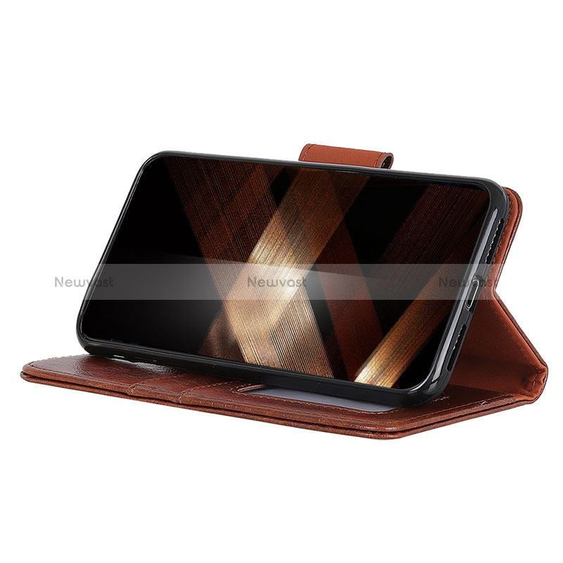 Leather Case Stands Flip Cover Holder N05P for Samsung Galaxy S24 Plus 5G