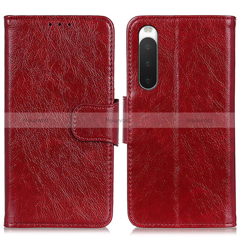 Leather Case Stands Flip Cover Holder N05P for Sony Xperia 10 IV SO-52C