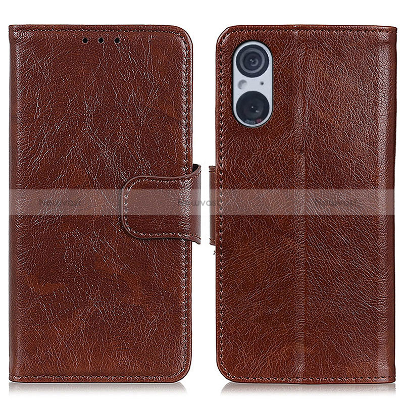 Leather Case Stands Flip Cover Holder N05P for Sony Xperia 5 V