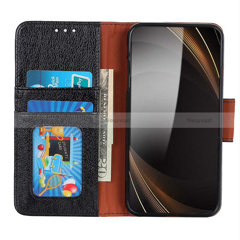 Leather Case Stands Flip Cover Holder N05P for Vivo T1 5G India