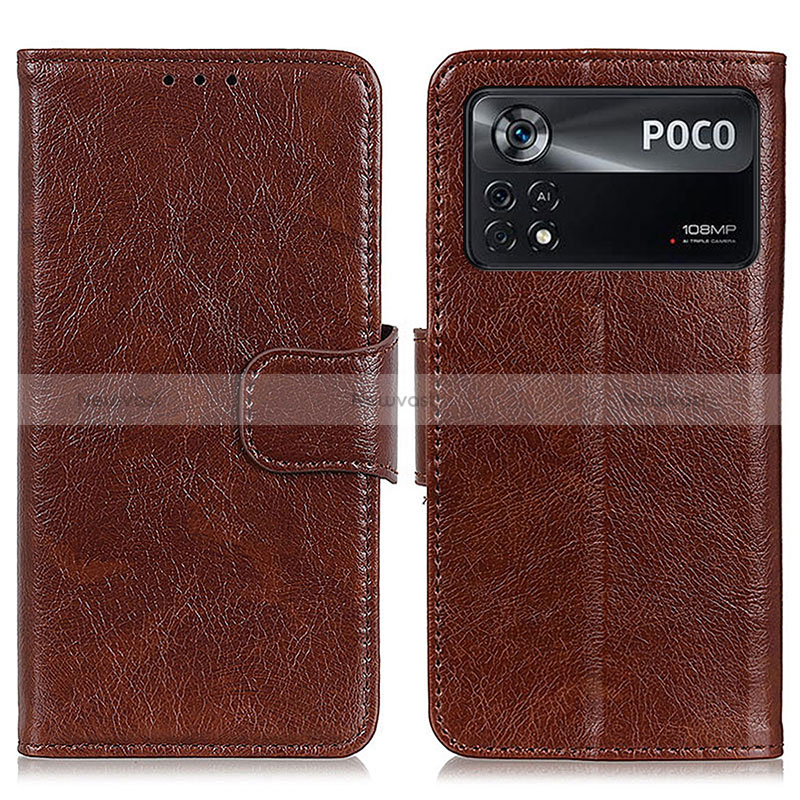 Leather Case Stands Flip Cover Holder N05P for Xiaomi Poco X4 Pro 5G