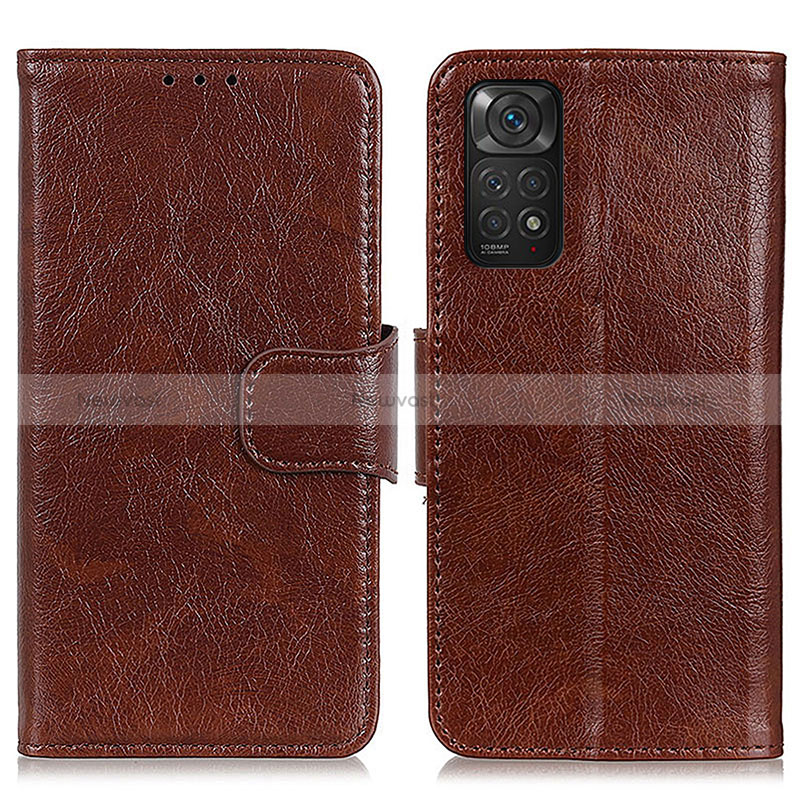 Leather Case Stands Flip Cover Holder N05P for Xiaomi Redmi Note 11S 4G