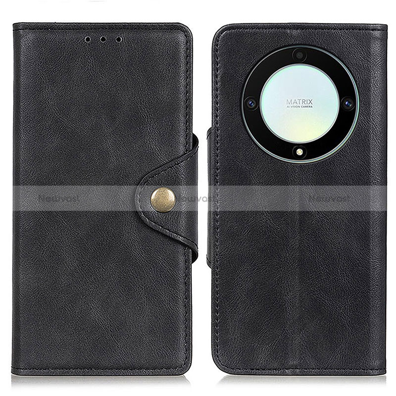 Leather Case Stands Flip Cover Holder N06P for Huawei Honor Magic5 Lite 5G Black