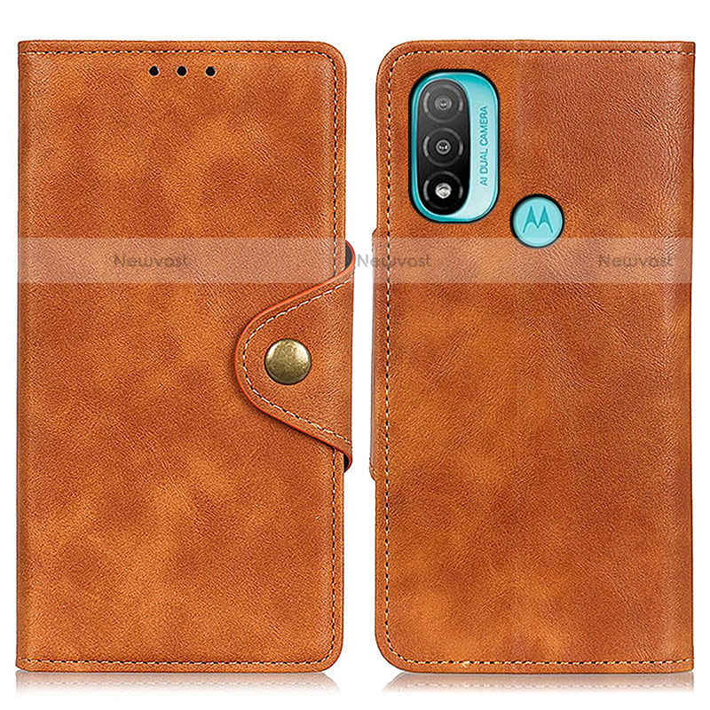 Leather Case Stands Flip Cover Holder N06P for Motorola Moto E40