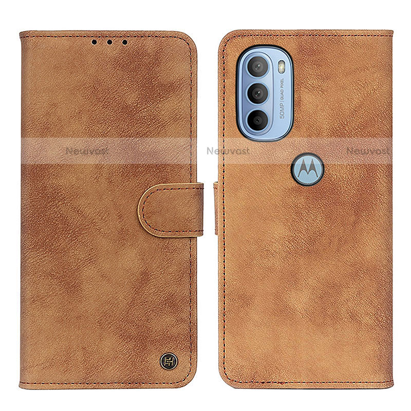 Leather Case Stands Flip Cover Holder N06P for Motorola Moto G31