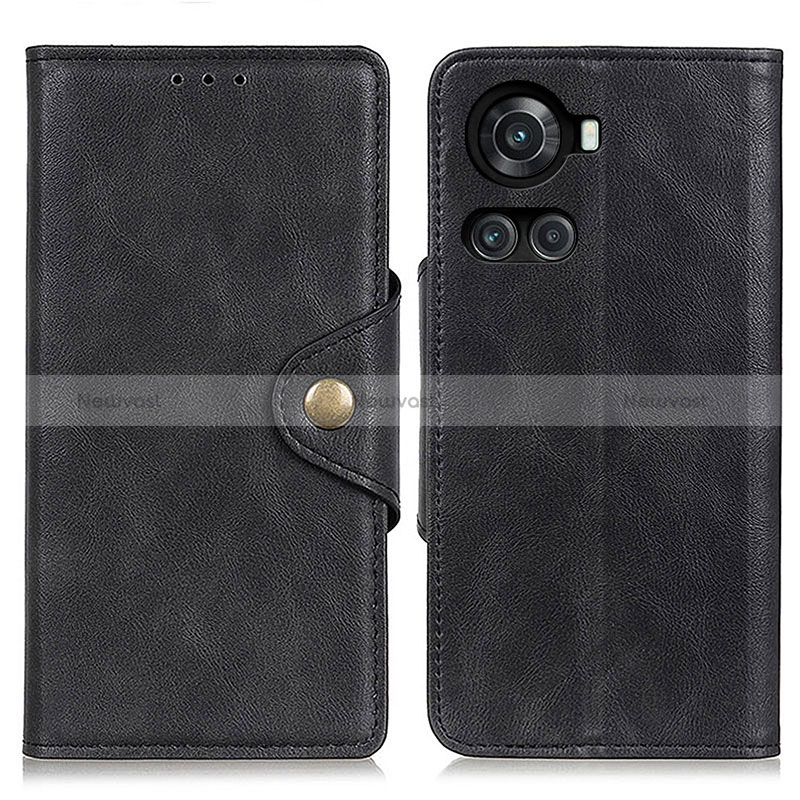 Leather Case Stands Flip Cover Holder N06P for OnePlus Ace 5G Black