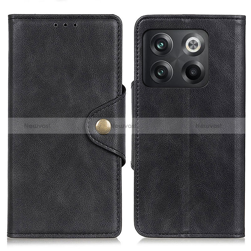 Leather Case Stands Flip Cover Holder N06P for OnePlus Ace Pro 5G Black