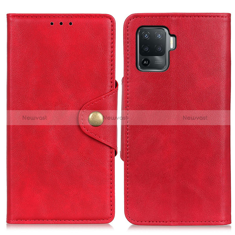 Leather Case Stands Flip Cover Holder N06P for Oppo Reno5 F