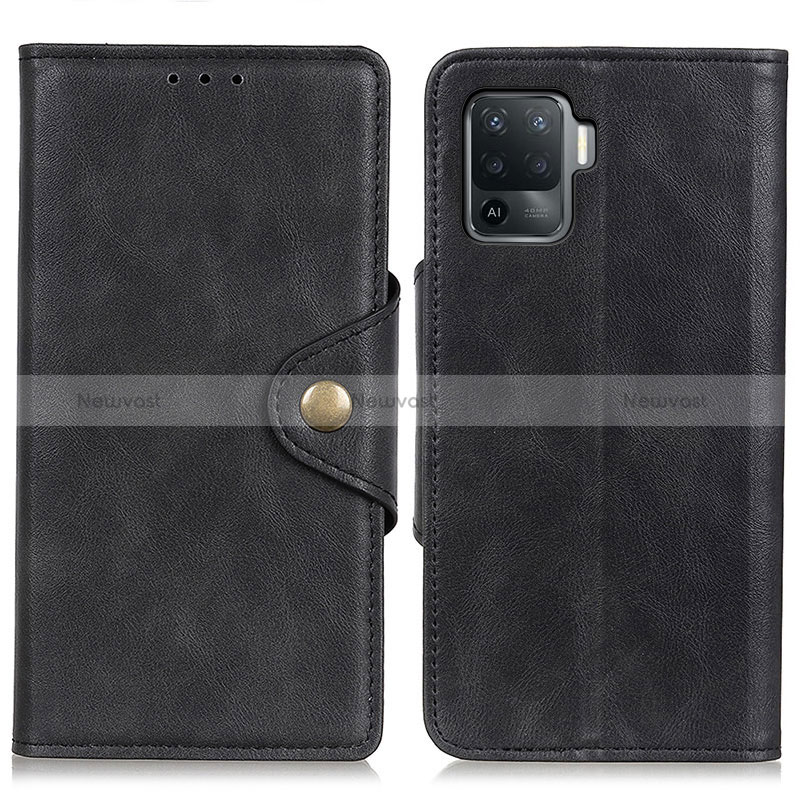 Leather Case Stands Flip Cover Holder N06P for Oppo Reno5 Lite