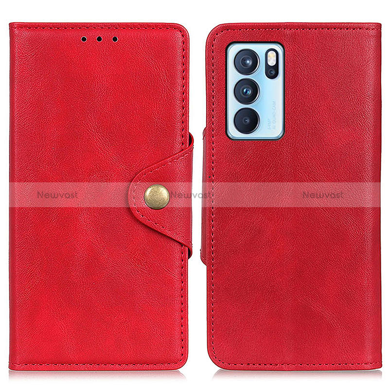 Leather Case Stands Flip Cover Holder N06P for Oppo Reno6 Pro 5G India