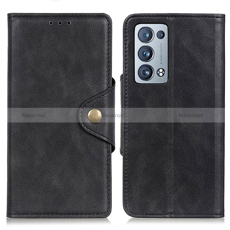 Leather Case Stands Flip Cover Holder N06P for Oppo Reno6 Pro+ Plus 5G