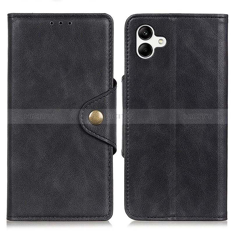 Leather Case Stands Flip Cover Holder N06P for Samsung Galaxy A04E Black