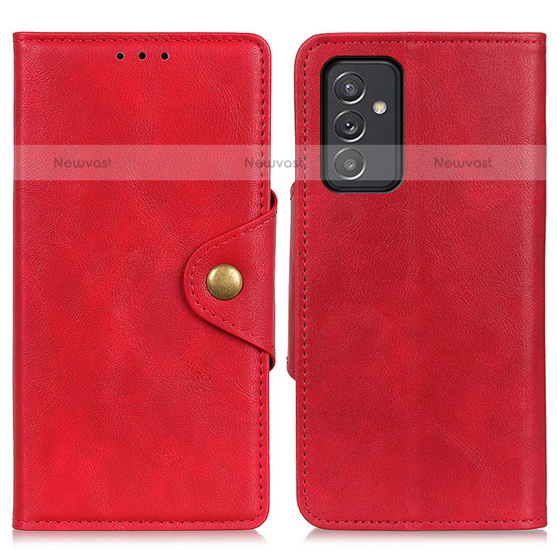 Leather Case Stands Flip Cover Holder N06P for Samsung Galaxy Quantum2 5G Red