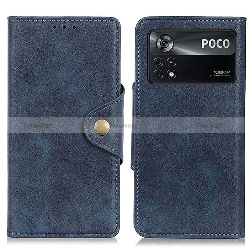 Leather Case Stands Flip Cover Holder N06P for Xiaomi Poco X4 Pro 5G