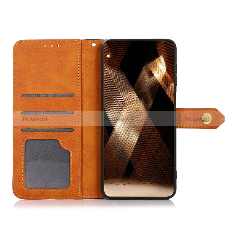 Leather Case Stands Flip Cover Holder N07P for Motorola Moto E13