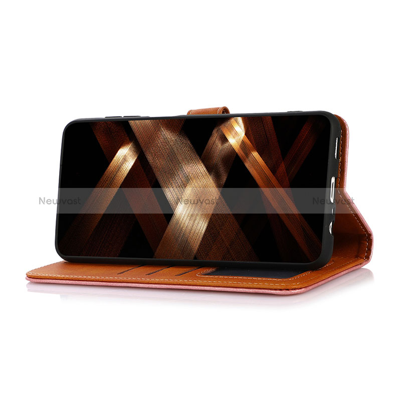 Leather Case Stands Flip Cover Holder N07P for Motorola Moto E13