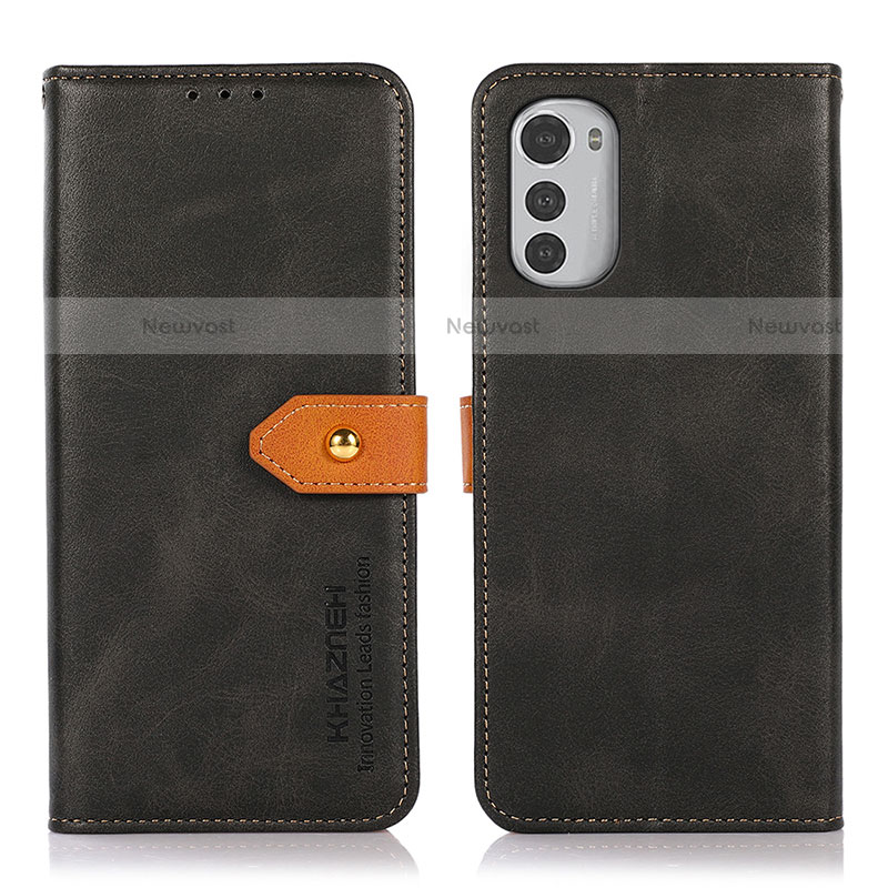 Leather Case Stands Flip Cover Holder N07P for Motorola Moto E32