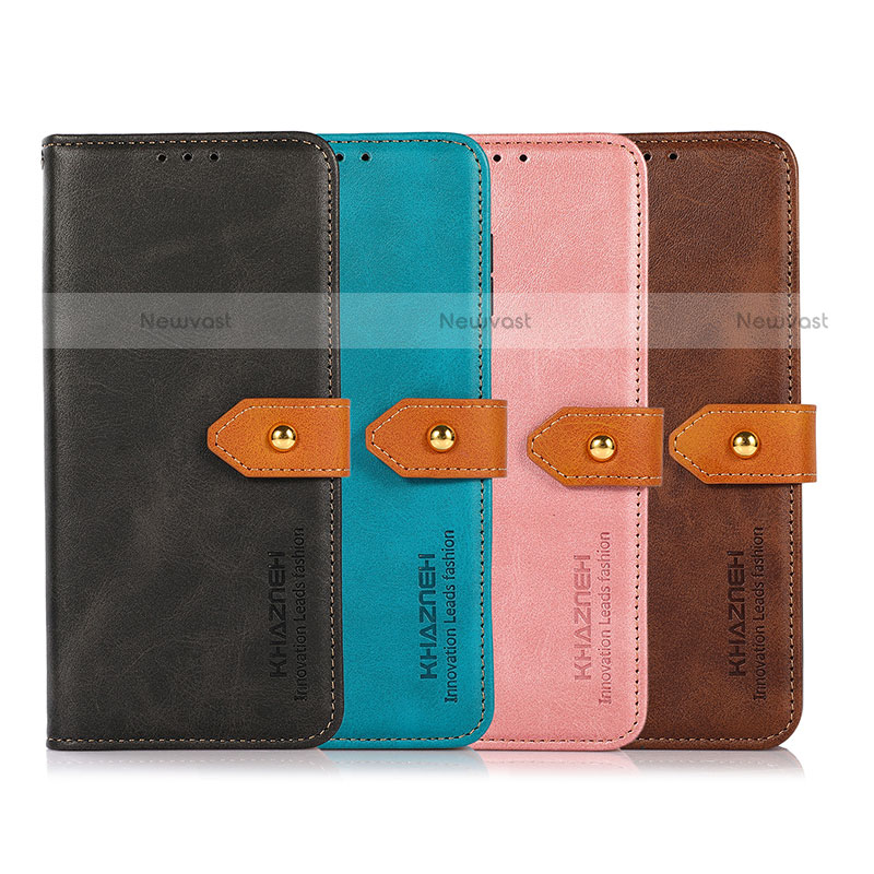 Leather Case Stands Flip Cover Holder N07P for Motorola Moto E40