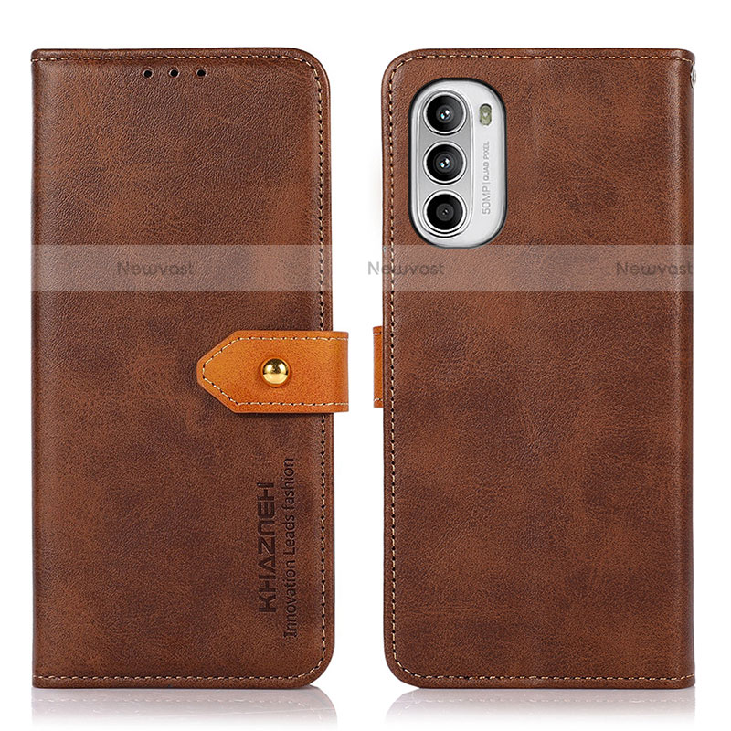 Leather Case Stands Flip Cover Holder N07P for Motorola Moto Edge (2022) 5G