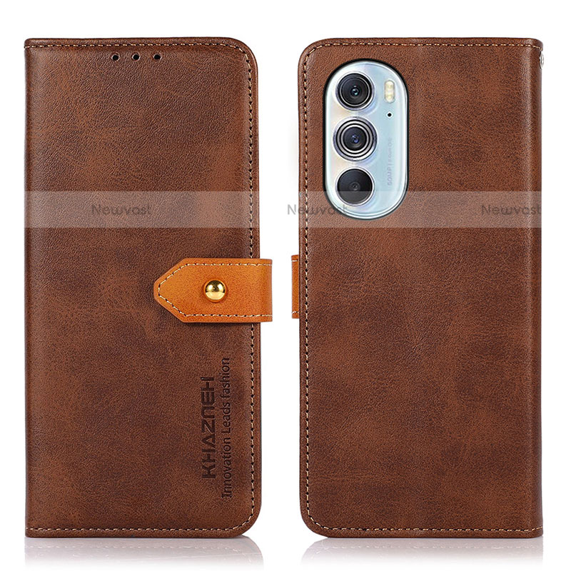 Leather Case Stands Flip Cover Holder N07P for Motorola Moto Edge 30 Pro 5G