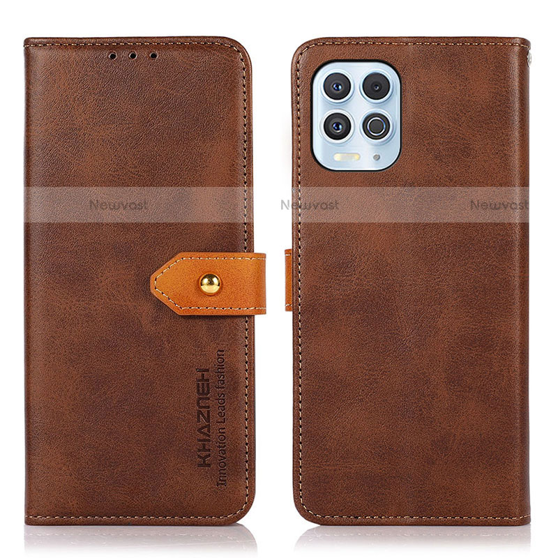 Leather Case Stands Flip Cover Holder N07P for Motorola Moto Edge S 5G