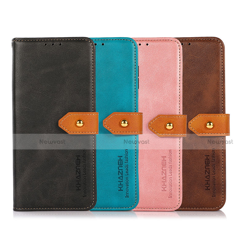 Leather Case Stands Flip Cover Holder N07P for Motorola Moto G60s