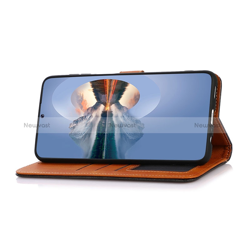 Leather Case Stands Flip Cover Holder N07P for Oppo Reno5 A