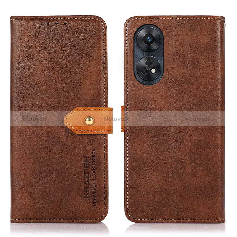 Leather Case Stands Flip Cover Holder N07P for Oppo Reno8 T 4G