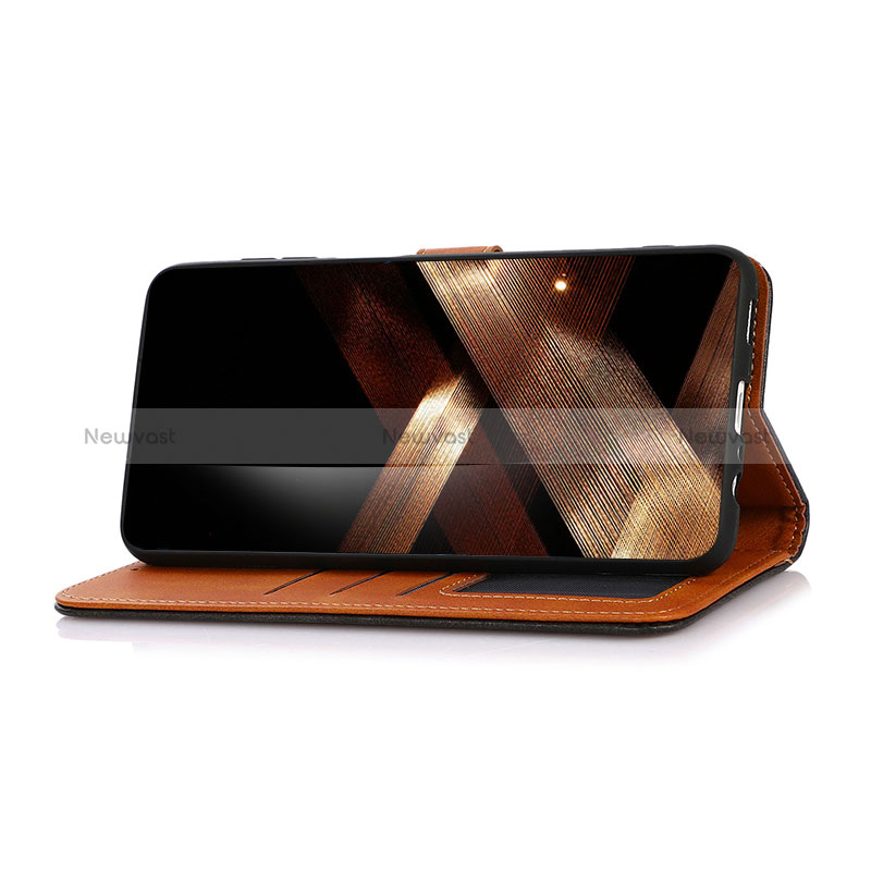 Leather Case Stands Flip Cover Holder N07P for Samsung Galaxy S24 Plus 5G