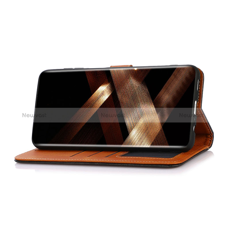 Leather Case Stands Flip Cover Holder N07P for Samsung Galaxy S24 Ultra 5G