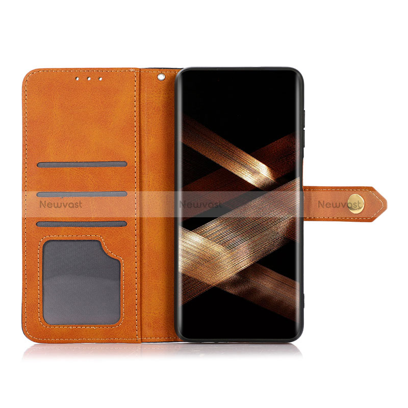 Leather Case Stands Flip Cover Holder N07P for Samsung Galaxy S24 Ultra 5G