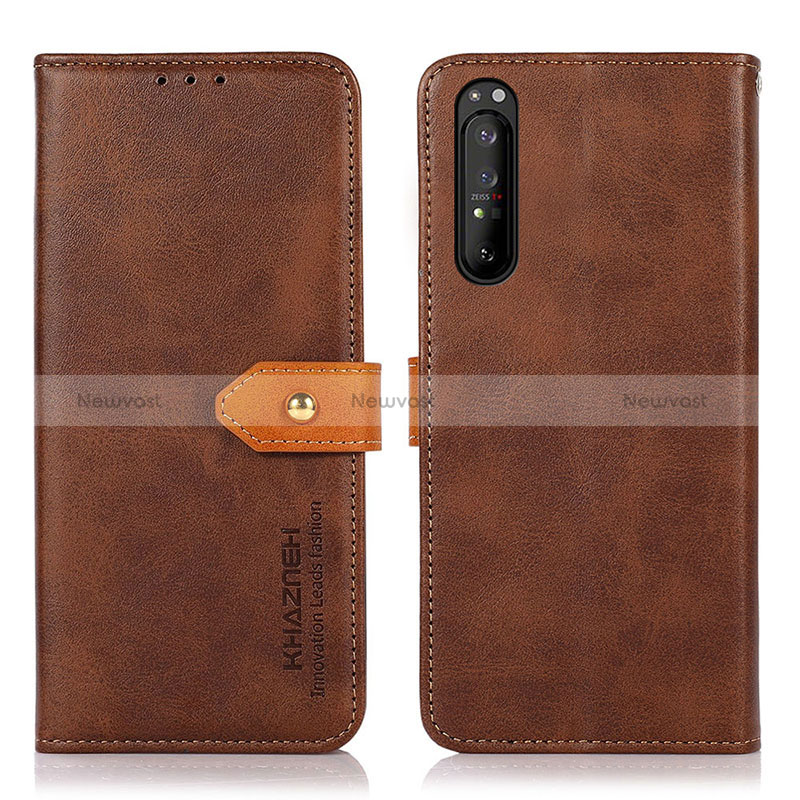 Leather Case Stands Flip Cover Holder N07P for Sony Xperia 1 II