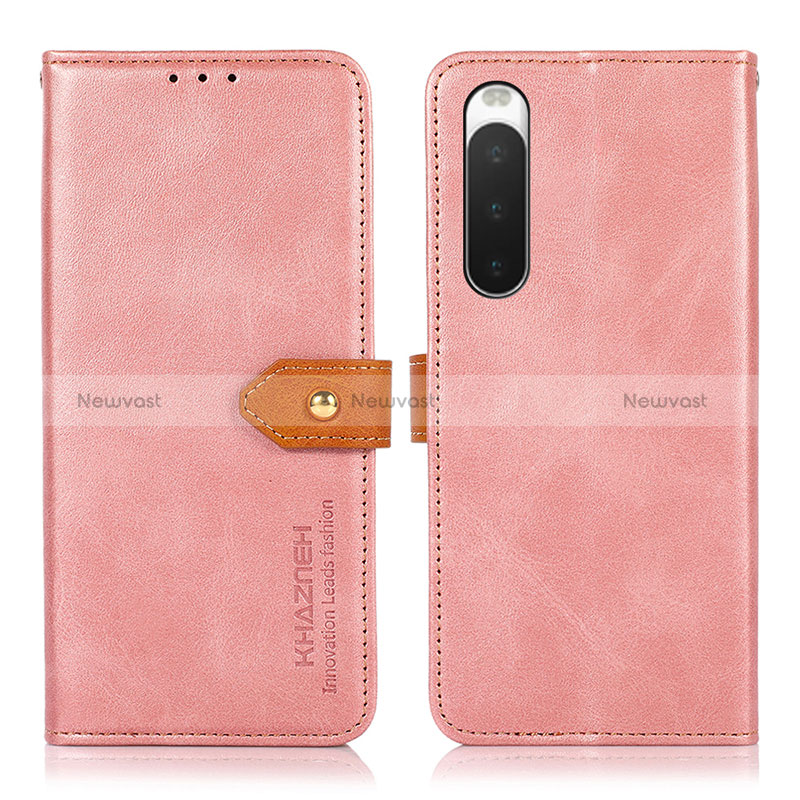 Leather Case Stands Flip Cover Holder N07P for Sony Xperia 10 IV