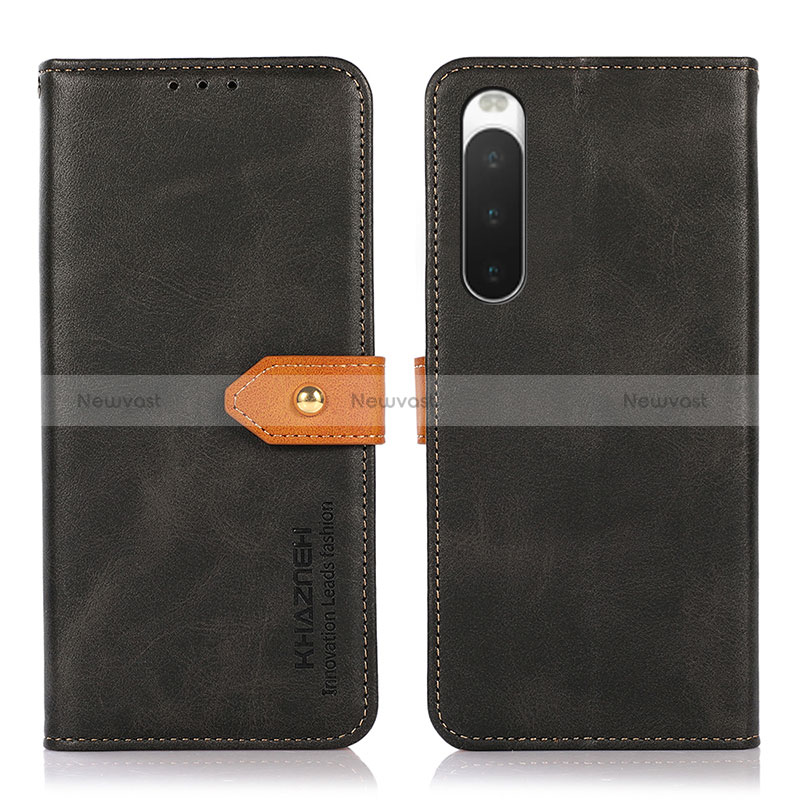 Leather Case Stands Flip Cover Holder N07P for Sony Xperia 10 V