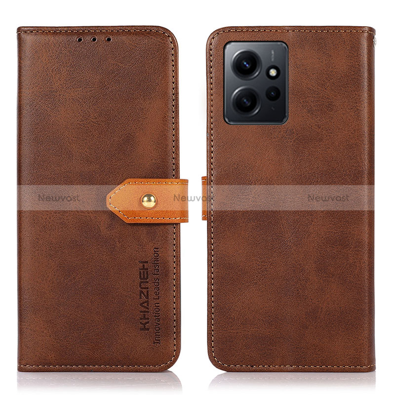 Leather Case Stands Flip Cover Holder N07P for Xiaomi Redmi Note 12 4G