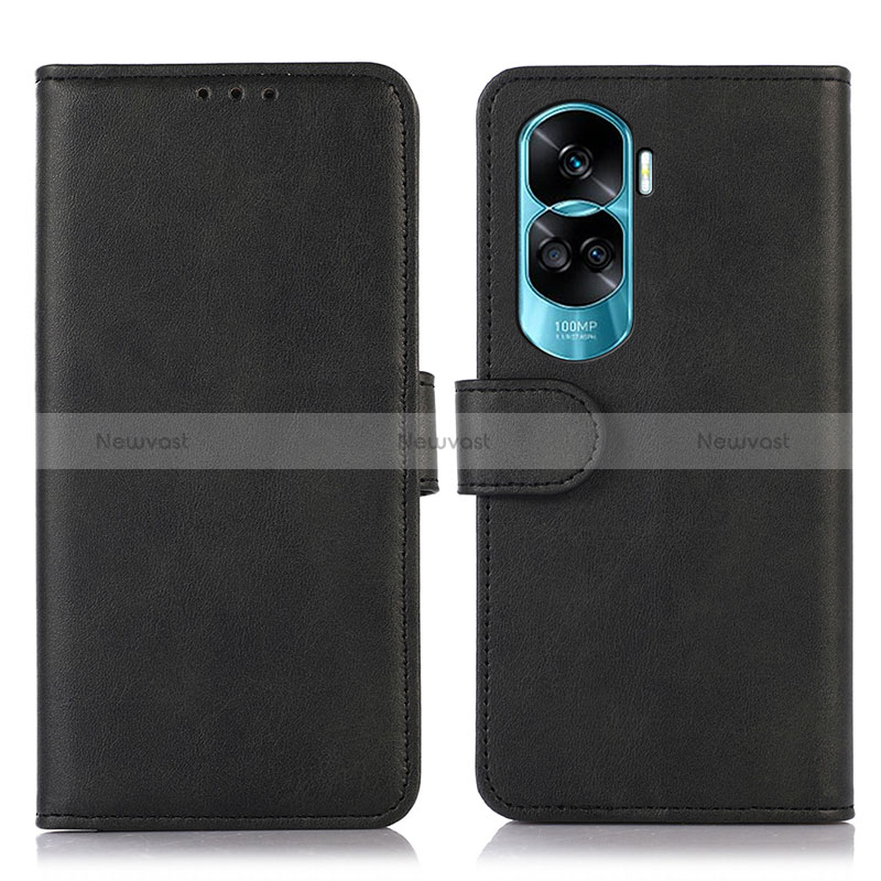 Leather Case Stands Flip Cover Holder N08P for Huawei Honor 90 Lite 5G