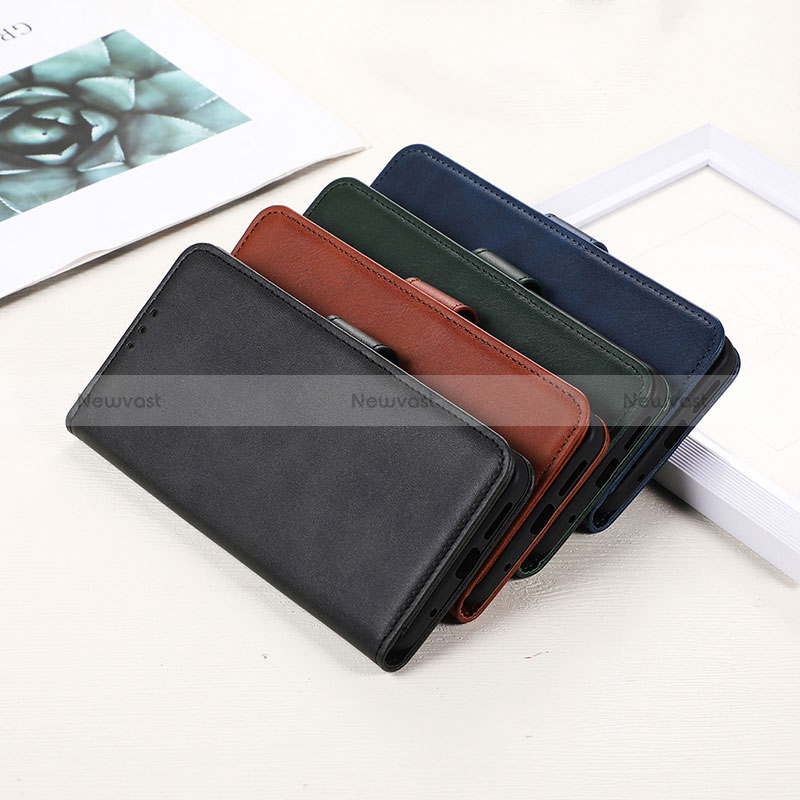 Leather Case Stands Flip Cover Holder N08P for Motorola Moto E13