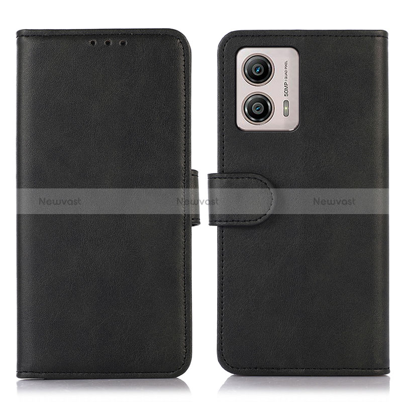 Leather Case Stands Flip Cover Holder N08P for Motorola Moto G53 5G