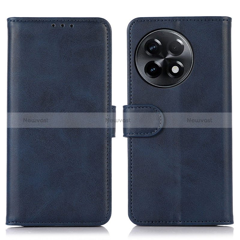 Leather Case Stands Flip Cover Holder N08P for OnePlus Ace 2 Pro 5G Blue