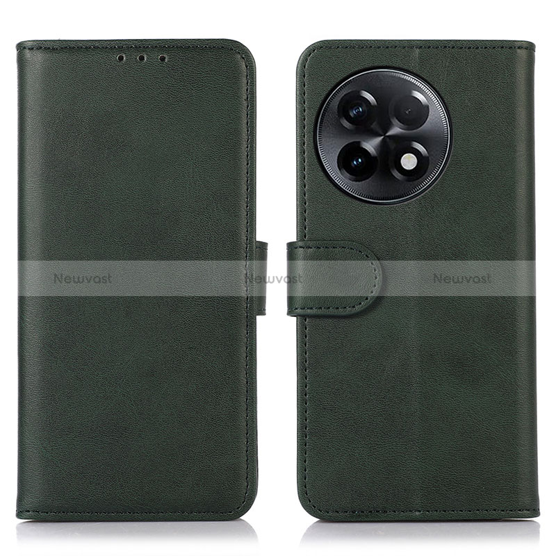 Leather Case Stands Flip Cover Holder N08P for OnePlus Ace 2 Pro 5G Green