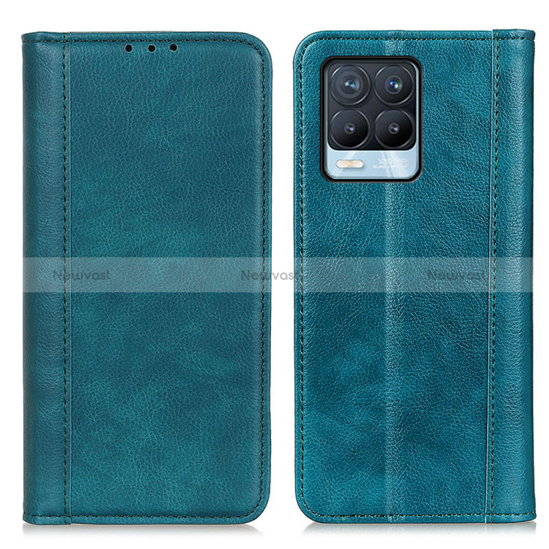 Leather Case Stands Flip Cover Holder N08P for Realme 8 Pro Green