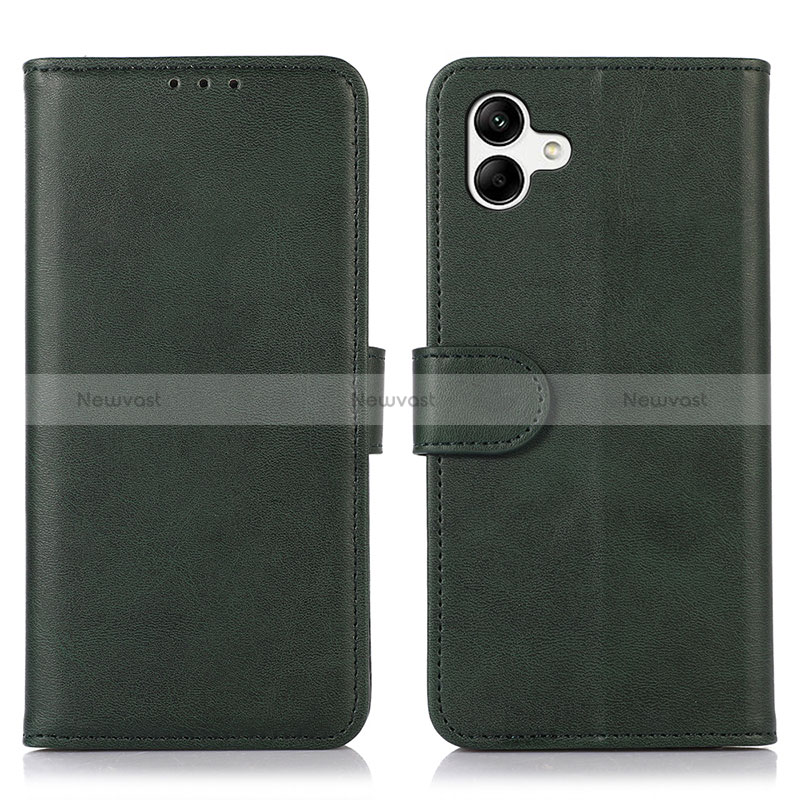 Leather Case Stands Flip Cover Holder N08P for Samsung Galaxy A05 Green