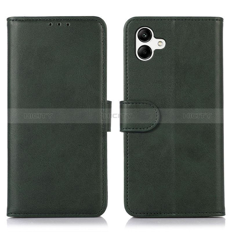 Leather Case Stands Flip Cover Holder N08P for Samsung Galaxy F04 Green