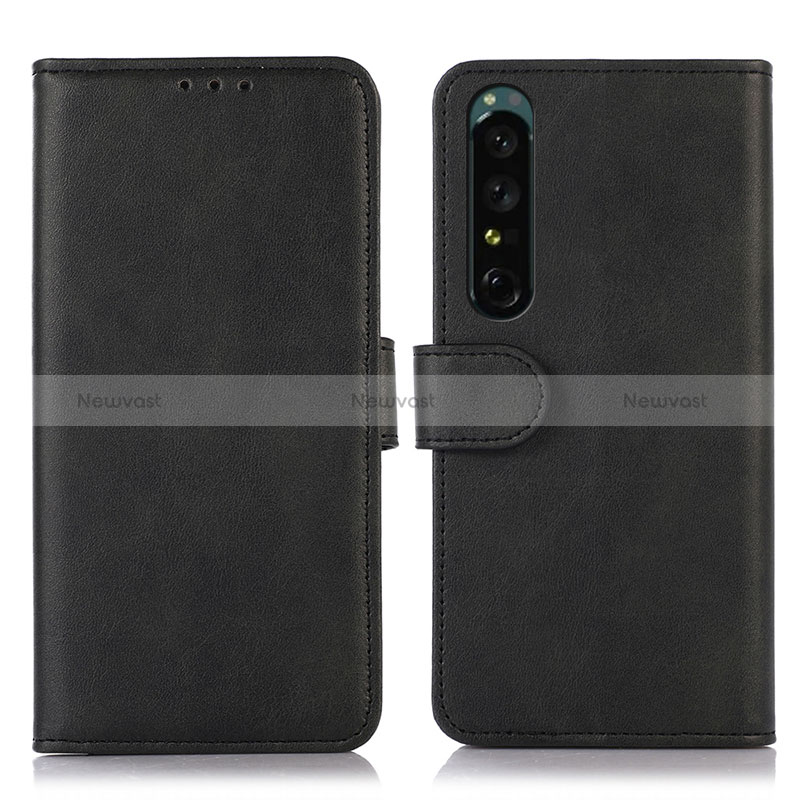 Leather Case Stands Flip Cover Holder N08P for Sony Xperia 1 IV