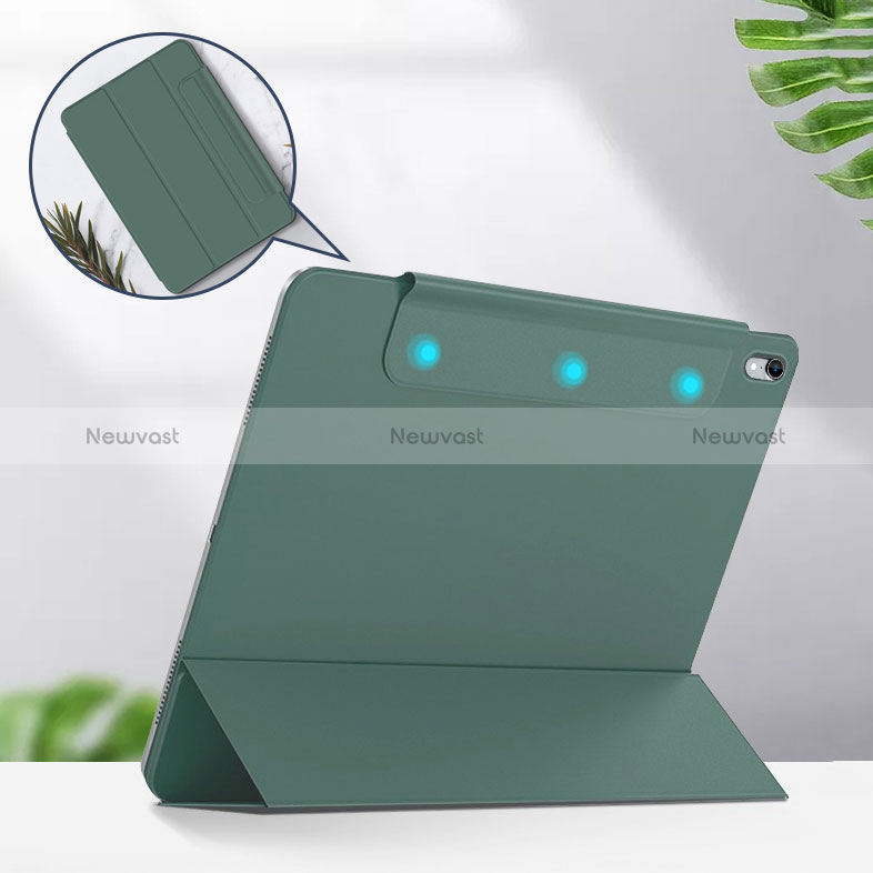 Leather Case Stands Flip Cover Holder P04 for Apple iPad Mini 6 Green