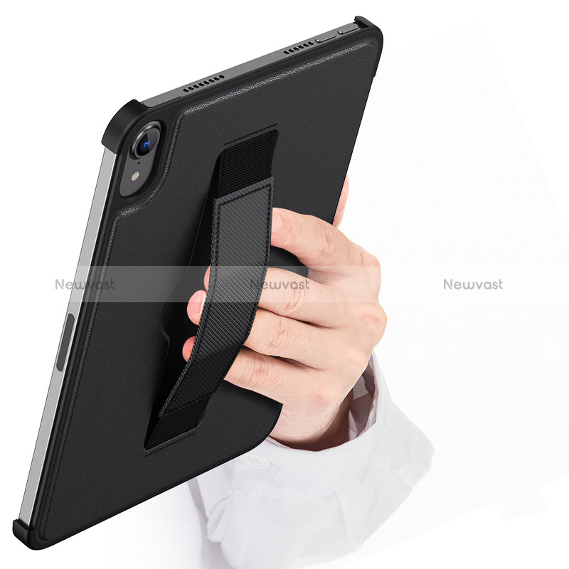 Leather Case Stands Flip Cover Holder P06 for Apple iPad Mini 6 Black