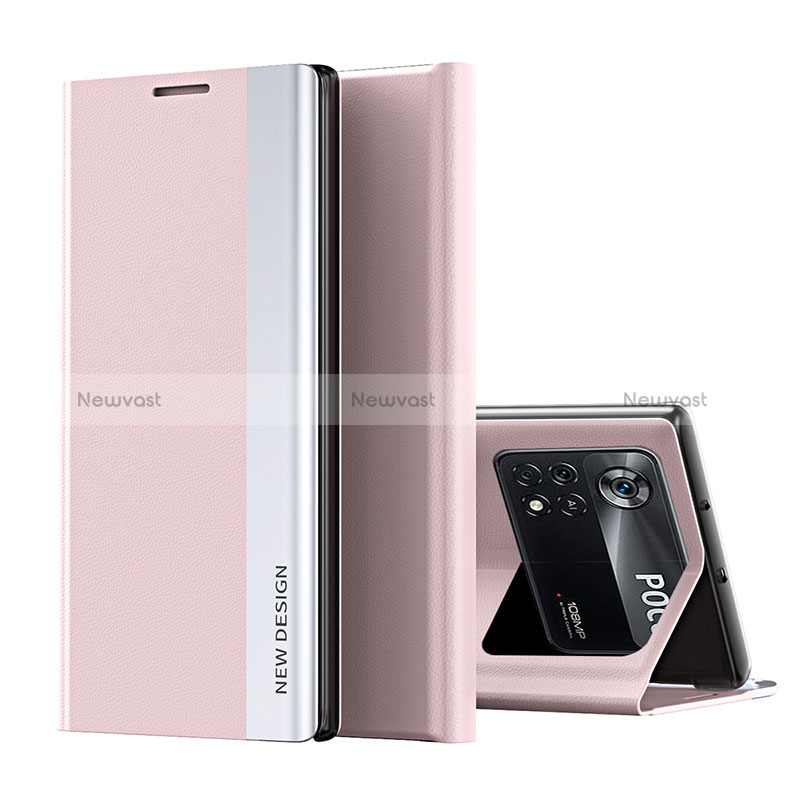 Leather Case Stands Flip Cover Holder Q01H for Xiaomi Redmi Note 11E Pro 5G