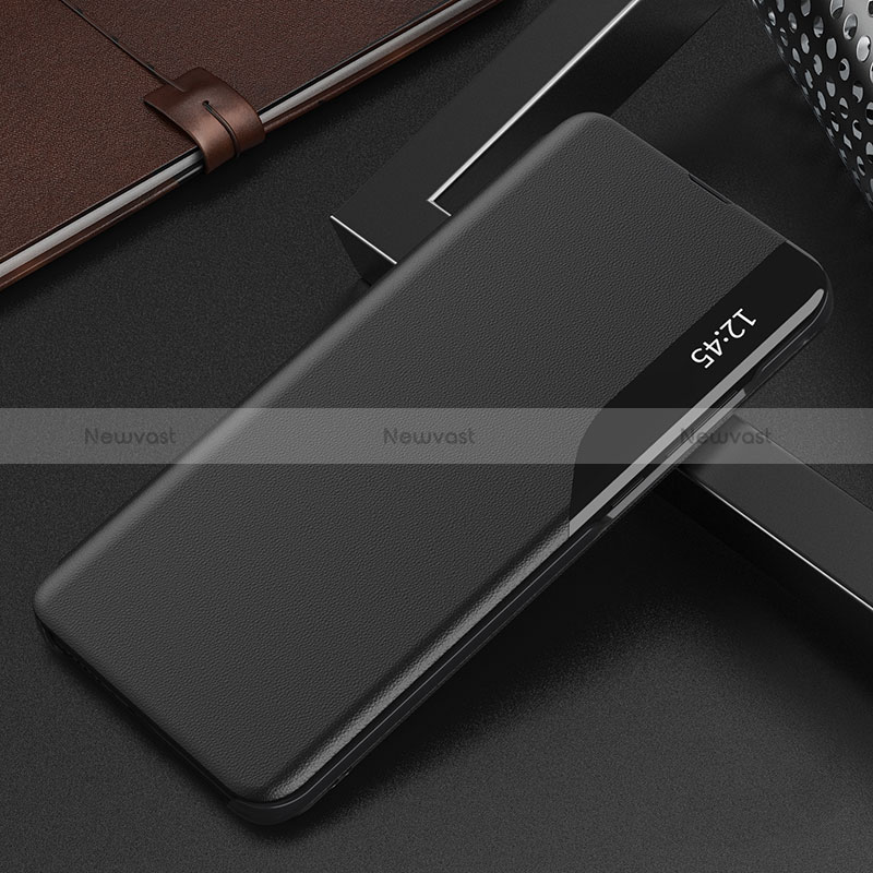 Leather Case Stands Flip Cover Holder Q03H for Xiaomi Redmi 9i Black